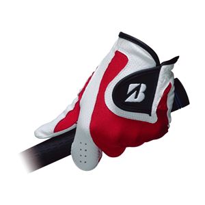（まとめ）ブリヂストンゴルフ ジュニア グローブ（手袋） 片手用／左手用 JUNIOR 2015 WR（白／赤） L 【×3セット】 - 拡大画像