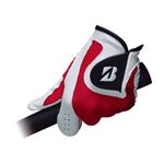 （まとめ）ブリヂストンゴルフ ジュニア グローブ（手袋） 片手用／左手用 JUNIOR 2015 WR（白／赤） L 【×3セット】