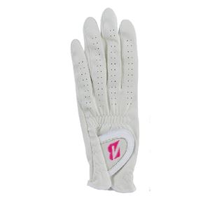 （まとめ）ブリヂストンゴルフ レディースグローブ（手袋） 片手用／左手用 ホワイト（白） 21cm TOURGLOVE LD15 【×2セット】 - 拡大画像