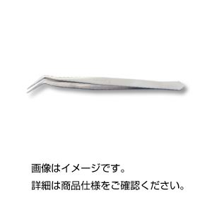 (まとめ)ステンレスピンセット 【全長155mm/先曲 歯科用型タイプ】 ツィザーNo.2 【×5セット】 - 拡大画像