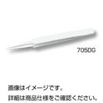 (まとめ)プラスチックピンセット 全長115mm/ガラス入デルリン製 No705DG 【×10セット】