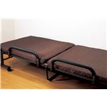 立ち座り楽ちん3層構造マット収納式リクライニングベッド セミダブル 寝具セット付