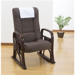 籐リクライニング立ち座り安心座椅子 ハイタイプ 商品画像