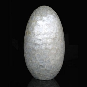 インテリアオーナメント/室内置物 【卵型】 陶器/貝殻シェルエッグ 35xH62  商品画像
