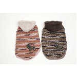 Knit Stripe Hood T　L (Brown)