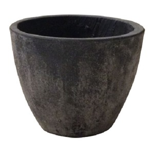 軽量コンクリート製植木鉢 フォリオ エッグ ブラックウォッシュ 18cm 【2個入り】 - 拡大画像