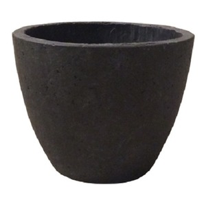 軽量コンクリート製植木鉢 フォリオ エッグ ダークブラウン 18cm 【2個入り】