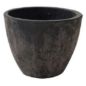 軽量コンクリート製植木鉢 フォリオ エッグ ブラックウォッシュ 23cm 【2個入り】