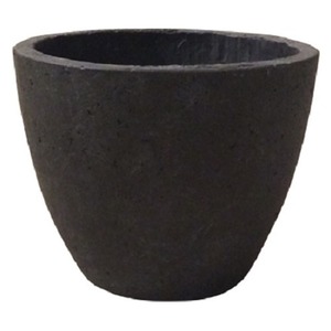 軽量コンクリート製植木鉢 フォリオ エッグ ダークブラウン 23cm 【2個入り】