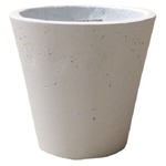 軽量コンクリート製植木鉢 フォリオ ソリッド ホワイト 18cm 【2個入り】