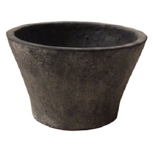 軽量コンクリート製植木鉢 フォリオ シャロー ブラックウォッシュ 23cm 【2個入り】 - 拡大画像