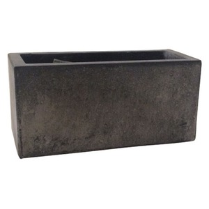 軽量コンクリート製植木鉢 フォリオ プランター ブラックウォッシュ 48cm - 拡大画像