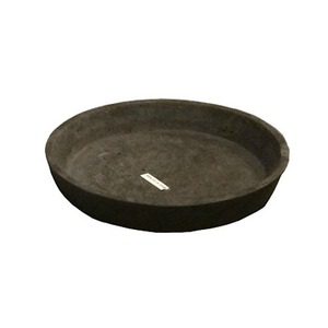 軽量コンクリート製植木鉢 フォリオ ソーサー ダークブラウン 17cm 【4個入り】 - 拡大画像