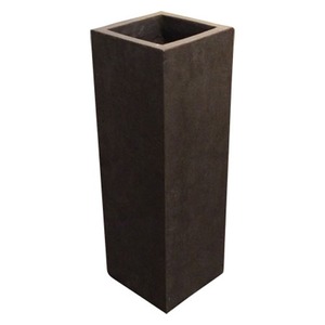 軽量コンクリート製植木鉢 フォリオ クアドラ ダークブラウン 22cm - 拡大画像
