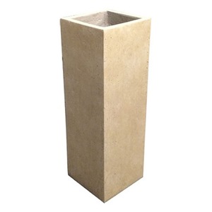 軽量コンクリート製植木鉢 フォリオ クアドラ クリーム 22cm - 拡大画像