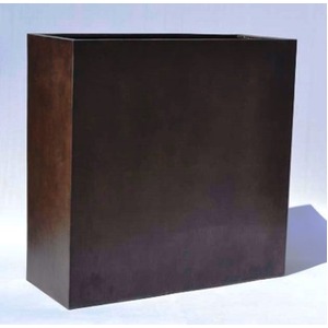 木目調樹脂製鉢カバー MOKU プランターボックス H100cm - 拡大画像