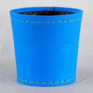 SUKI ラウンド 外径17.5cm ブルー 【2個入り】／樹脂製ポット - 拡大画像