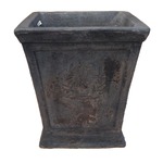 アンティーク調・テラコッタ鉢 ローレル スクエアー アンティコ ダルブラウン 33cm ／植木鉢