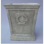 アンティーク調・テラコッタ鉢 ローレル スクエアー アンティコ シューホワイト 33cm ／植木鉢