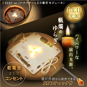 DE02-acハイパワー提灯モジュール（乾電池／コンセント式） 【日本製】 - 拡大画像