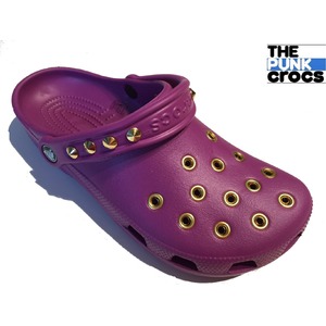 ゴールドパンク クロックス クラシック ケイマン カスタム 紫金 パープル crocs サンダル 26cm(M8/W10)