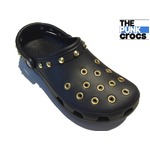 ゴールド パンク クロックス クラシック カスタム 黒 金 ブラック crocs サンダル 22cm(M4/W6)