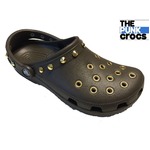 ゴールド パンク クロックス クラシック カスタム 茶金 カーキ/チョコ crocs サンダル 23cm(M5/W7)