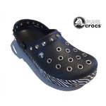 アニマルゼブラ パンク クロックス クラシック カスタム 黒 crocs サンダル 22cm(M4/W6)