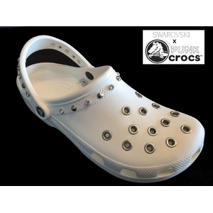 スワロフスキーｘパンククロックス 白 ホワイト SWAROVSKIxPunkcrocs 22cm(M4/W6)