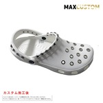 クロックス パンク カスタム 白 crocs custom クラシック（ケイマン） クロッグ サンダル 22cm(M4/W6)