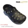 クロックス パンク カスタム 純金メッキ加工 黒 crocs custom クラシック(ケイマン) クロッグ サンダル 24cm(M6/W8)
