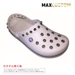 クロックス クロックバンド パンク カスタム 白 ホワイト crocs custom crocband クロッグ サンダル 23cm(M5/W7)