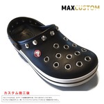 クロックス クロックバンド パンク カスタム 黒 ブラック crocs custom crocband クロッグ サンダル 28cm(M10/W12)