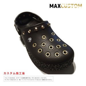 クロックス レオパード パンク カスタム espresso crocs crocband animal clog クロッグ サンダル24cm(M6/W8)