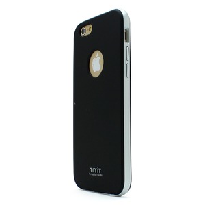 iPhone6 ケース カバー Tryit Slim Fit Case Metalic for iPhone 6 (Black×Silver)