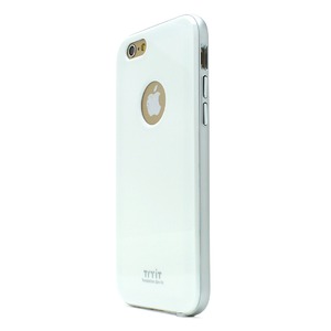 iPhone6 ケース カバー Tryit Slim Fit Case Metalic for iPhone 6  (White×Silver)