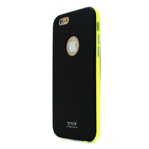 iPhone6 ケース カバー Tryit Slim Fit Case・Neon Series for iPhone 6 (Black×Lime)