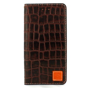 iPhone6 Plus/6s Plus ケース 手帳  本革 Wetherby・Premium Croco iPhone6 Plus iPhone6s Plus レザー 本革 (Dark Brown)