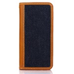 iPhone6 Plus/6s Plus ケース 手帳  本革  DENIM iPhone6 Plus iPhone6s Plus レザー 本革 (DARK BLUE)