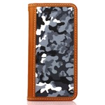 iPhone6 /6s  ケース 手帳  本革 CANVAS iPhone6  iPhone6s  レザー 本革 (CAMO/GRAY)