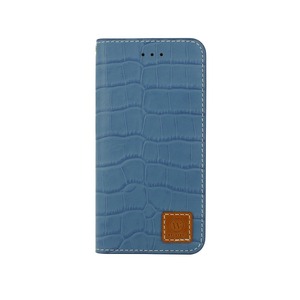 iPhone6 /6s  ケース 手帳  本革  Wetherby・Premium Croco iPhone6  iPhone6s  レザー 本革 (Blue)