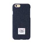 iPhone6 Plus  iPhone6S Plus  カバーデニム生地 スマホケaース DESIGNSKIN DENIM BAR TYPE  (DARK BLUE)