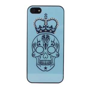 iPhone5  iPhone5S iPhoneSE  カバーRhineStone Case (Skull with Crown)