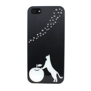 iPhone5  iPhone5S iPhoneSE  カバーRhineStone Case (Curious Cat)