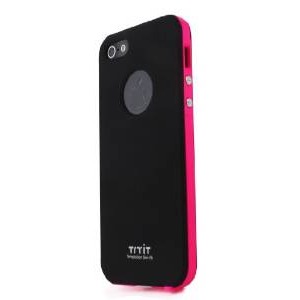 iPhone5  iPhone5S iPhoneSE  カバーTryit Slim Fit Case・Neon Series (Black×Hot Pink)