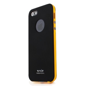 iPhone5  iPhone5S iPhoneSE  カバーTryit Slim Fit Case・Neon Series (Black×Orange)