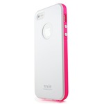 iPhone5  iPhone5S iPhoneSE  カバーTryit Slim Fit Case・Neon Series (White×Hot Pink)