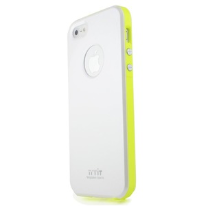 iPhone5  iPhone5S iPhoneSE  カバーTryit Slim Fit Case・Neon Series (White×Lime)