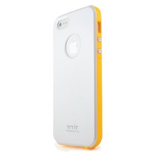 iPhone5  iPhone5S iPhoneSE  カバーTryit Slim Fit Case・Neon Series (White×Orange)