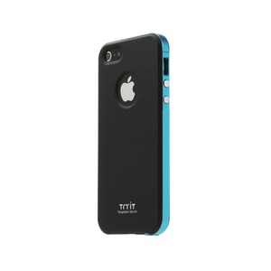 iPhone5  iPhone5S iPhoneSE  カバーTryit Slim Fit Case・Metalic Series (Black×Blue)